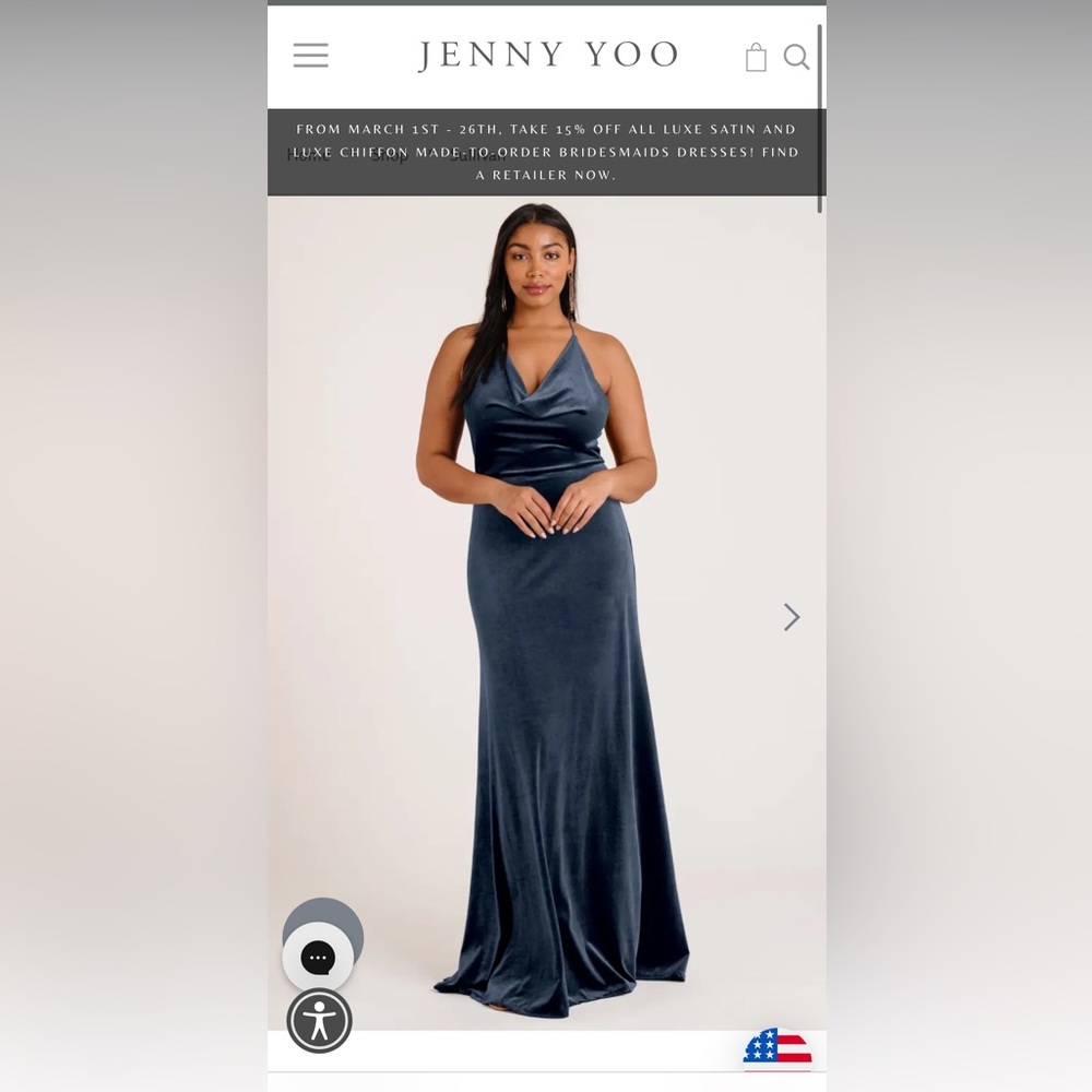 Jenny yoo dress size 2 navy